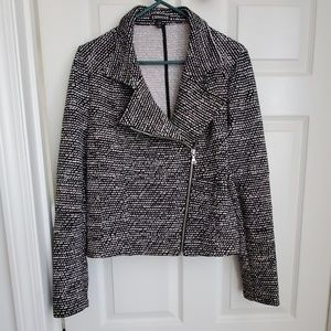Express Blazer Black & White Business Work Top